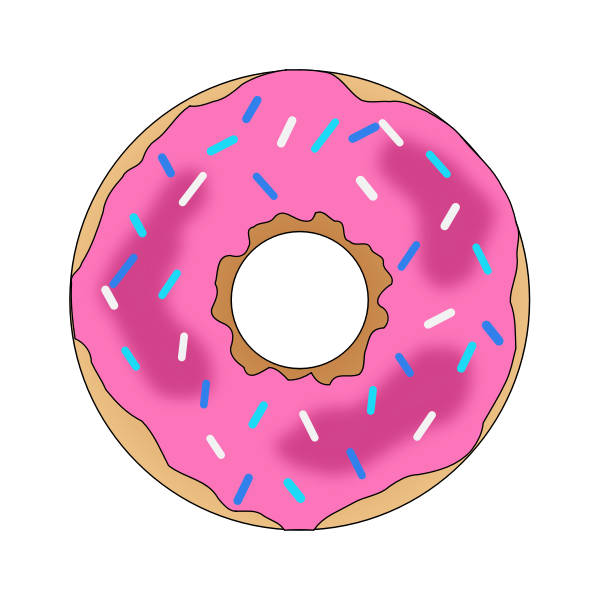 SVG Pink donut
