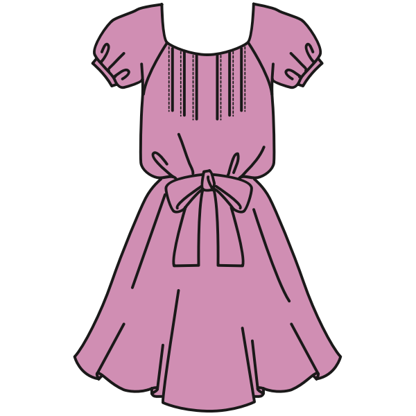 SVG Pink dress clothing