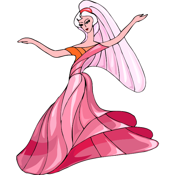 SVG Pink dress dancer