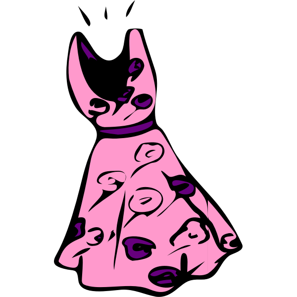 SVG Pink dress vector image