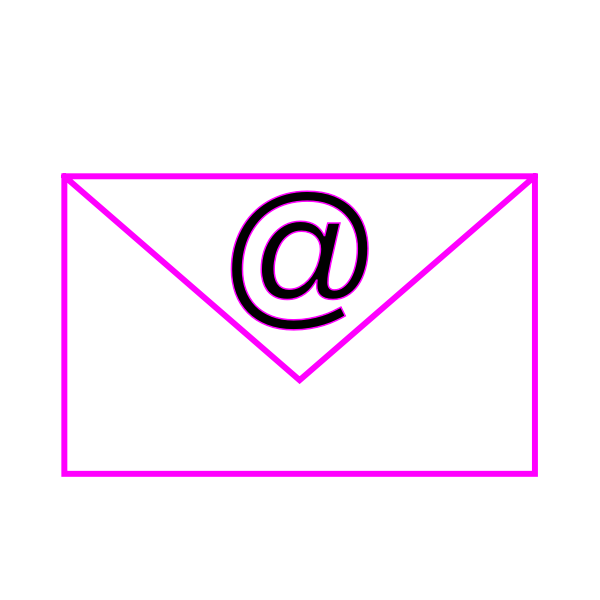 SVG Pink e-mail sign
