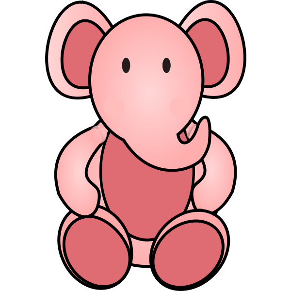 SVG Pink elephant