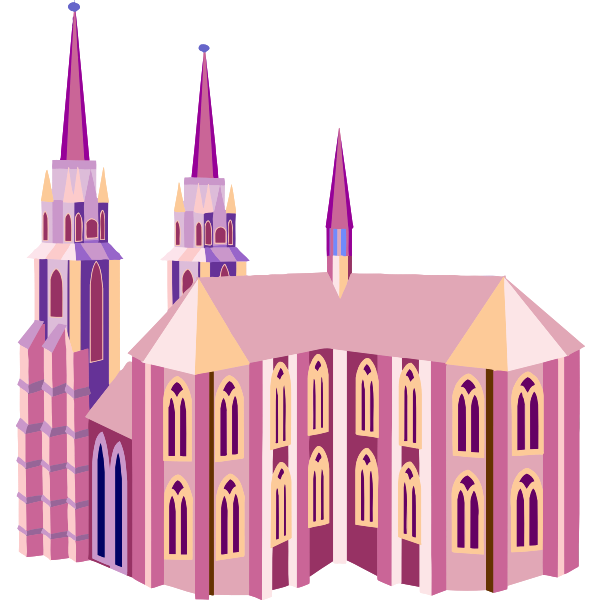 SVG Pink fairy tale castle