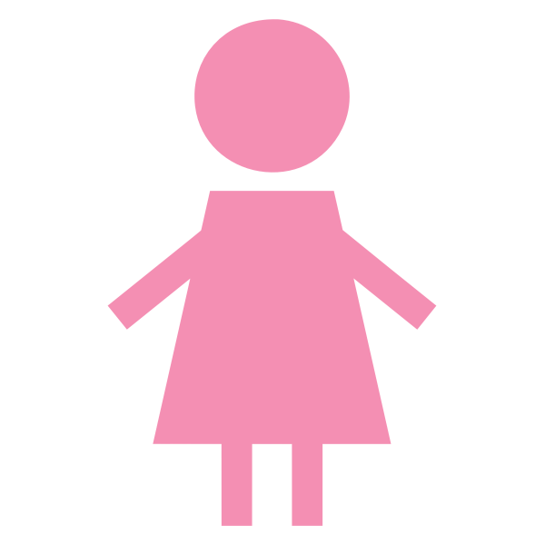 SVG Pink female silhouette