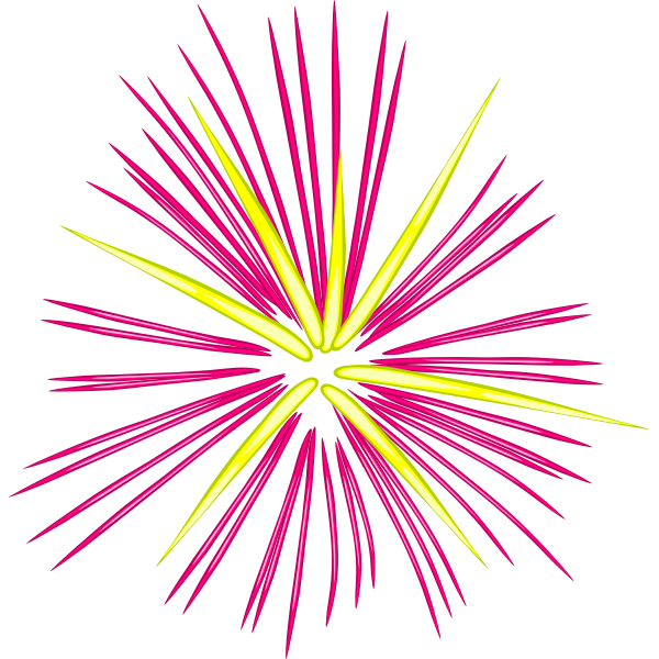 SVG Pink fireworks vector illustration