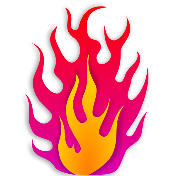 SVG Pink flames