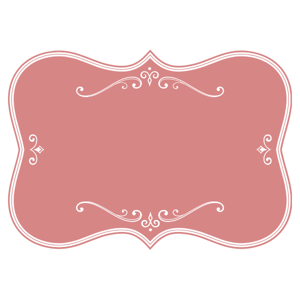 SVG Pink flourish frame