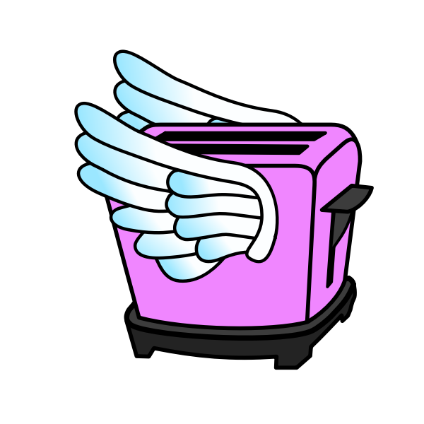 SVG pink flying toaster morgaine1976