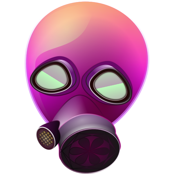 SVG Pink gas mask