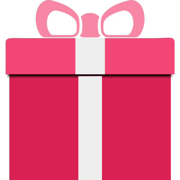 SVG Pink Gift box vector clip art