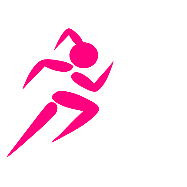 SVG Pink girl running