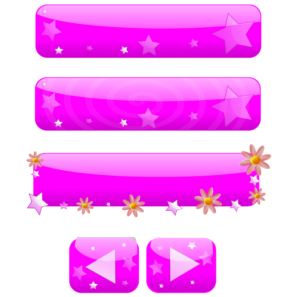 SVG Pink girly buttons