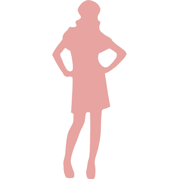 SVG Pink girly silhouette