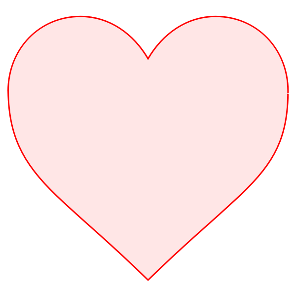 SVG Pink heart with red border vector image