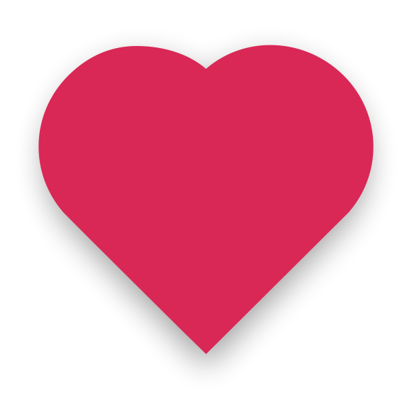 SVG Pink heart with slight shadow vector image