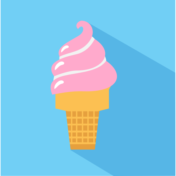 SVG Pink ice cream icon