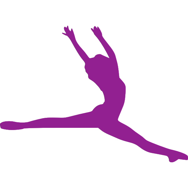SVG Pink jumping lady