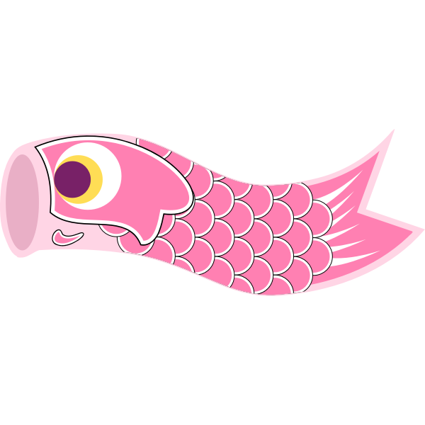 SVG Pink Koinobori vector illustration