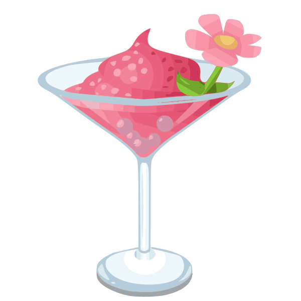 SVG Pink Lady cocktail vector clip art