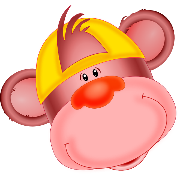 SVG Pink monkey039s head