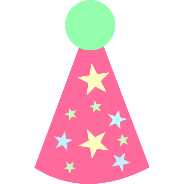 SVG Pink party hat