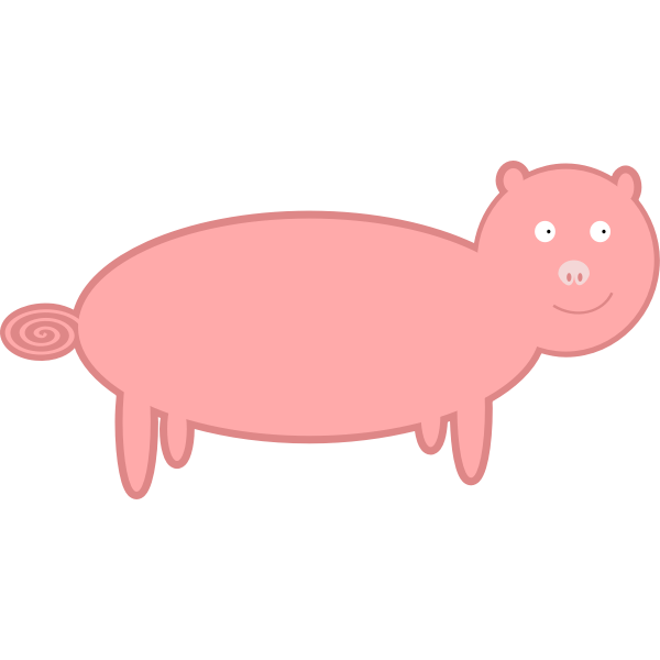 SVG Pink pig sketch