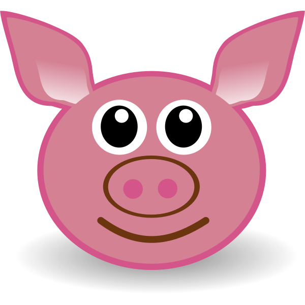 SVG Pink pig vector graphics
