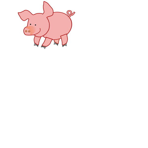 SVG Pink piglet