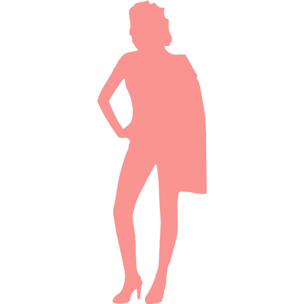 SVG Pink posing lady