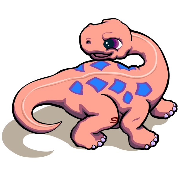 SVG Pink prehistoric animal