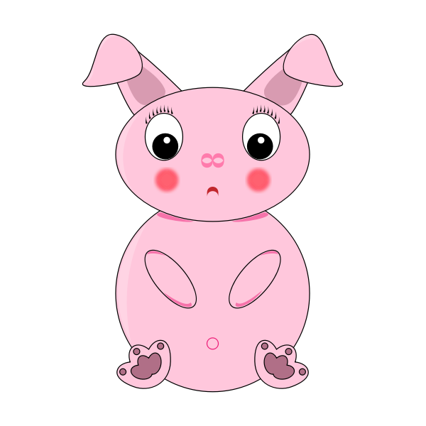 SVG Pink rabbit image