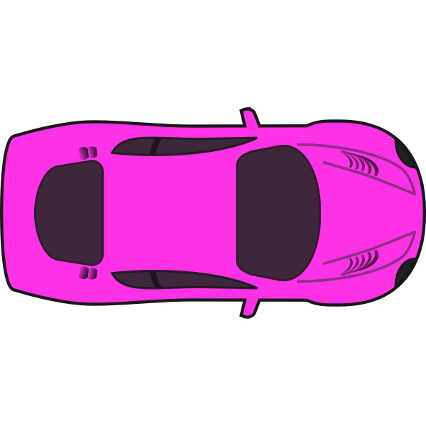 SVG Pink racing car vector clip art