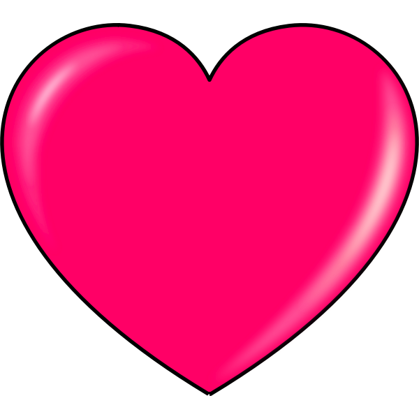 SVG Pink reflective heart vector image
