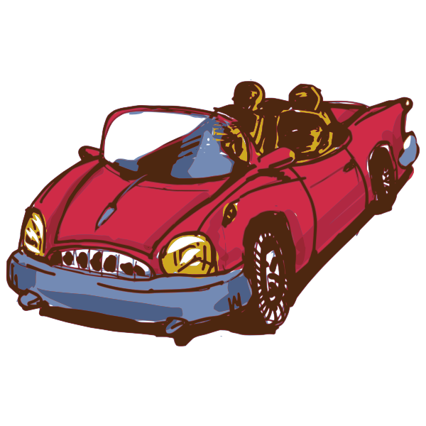 SVG Pink retro car