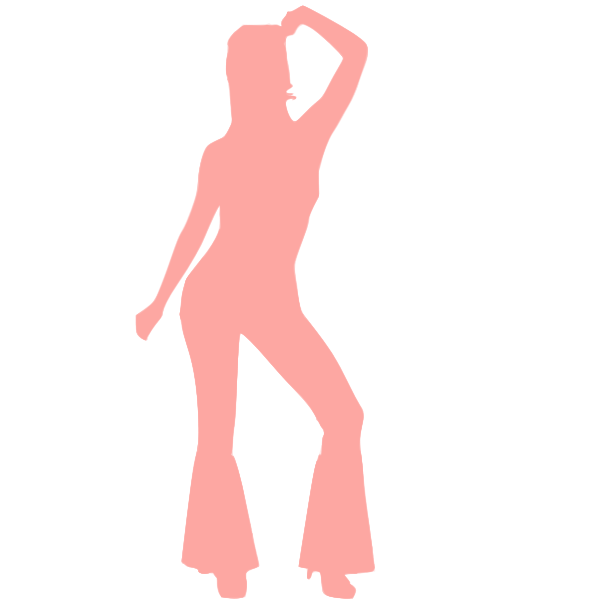 SVG Pink retro girl
