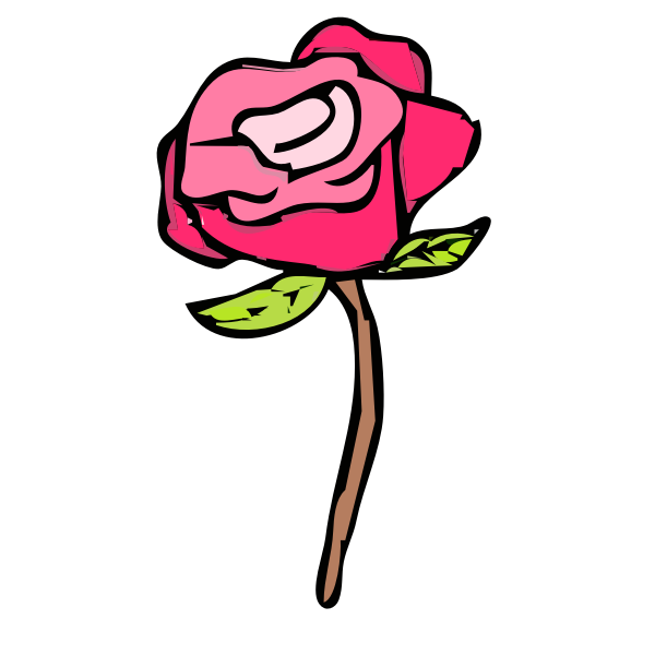SVG Pink rose vector illustration