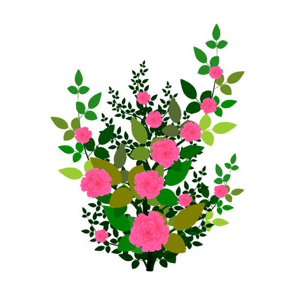 SVG Pink roses vector graphics