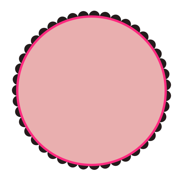 SVG Pink round frame