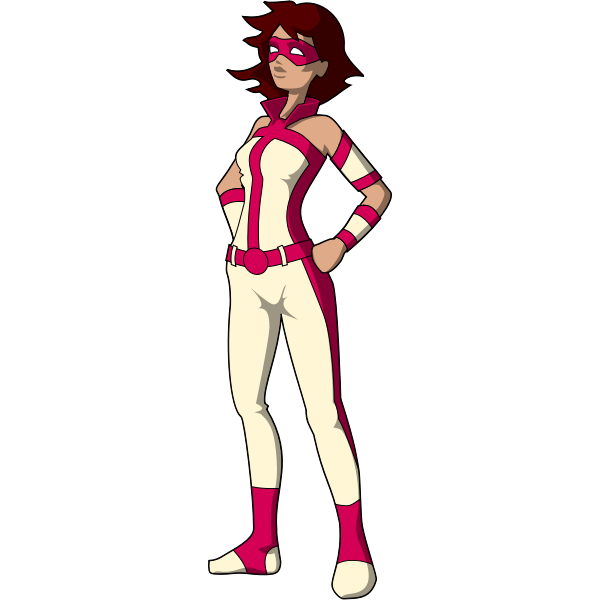 SVG Pink super heroine