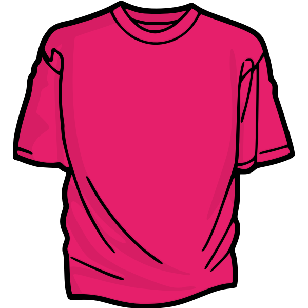 SVG Pink t-shirt vector clip art