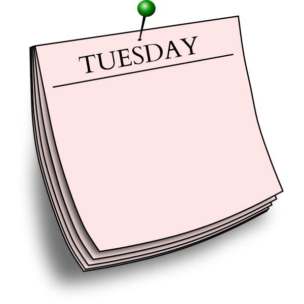 SVG Pink Tuesday note