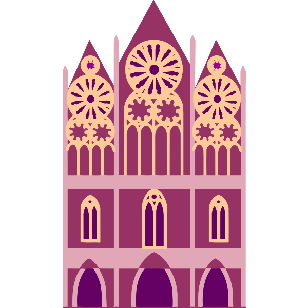SVG Pinkish castle