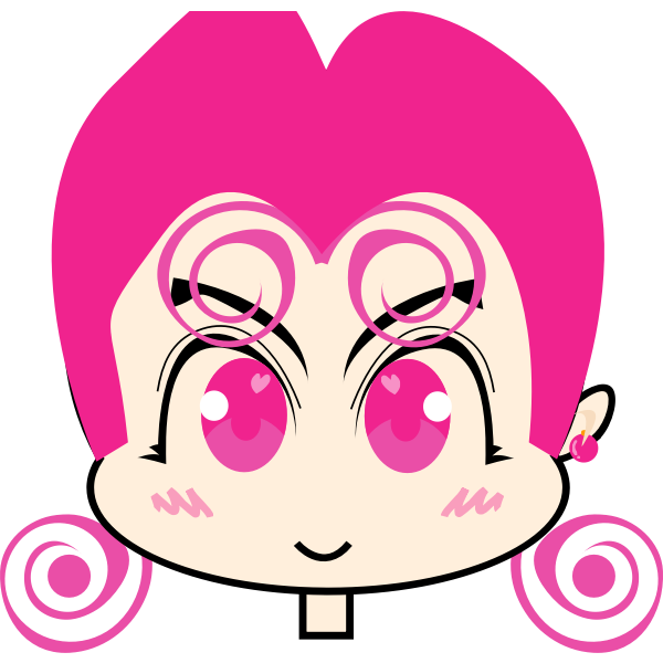 SVG Pinky lady portrait vector image