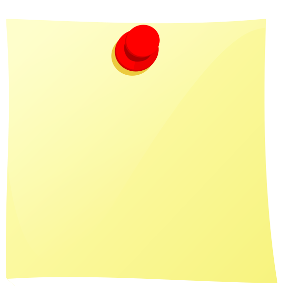 SVG Pinned yellow note