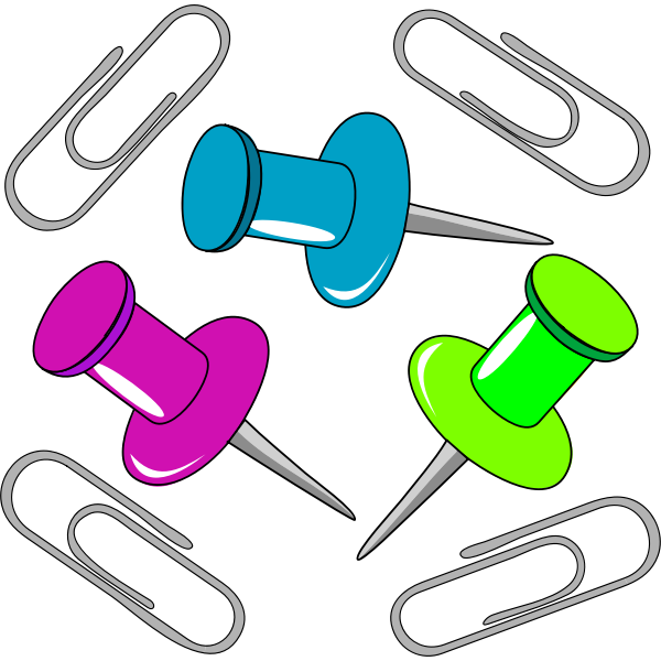 SVG Pins and paperclips vector illustration