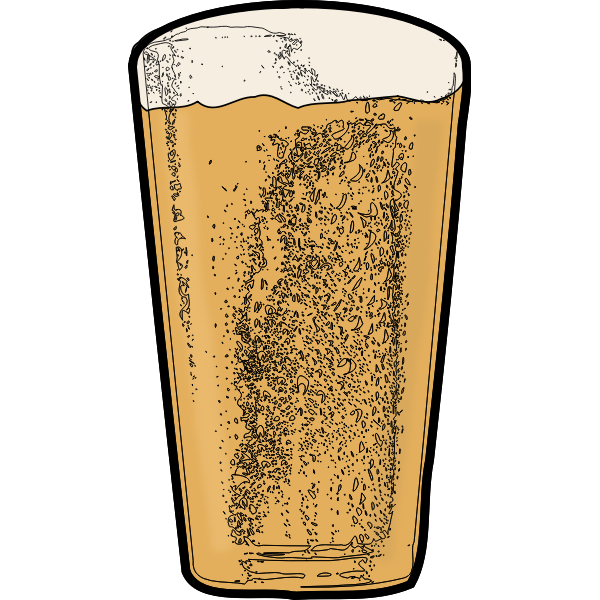 SVG Pint of Beer Detailed Colour