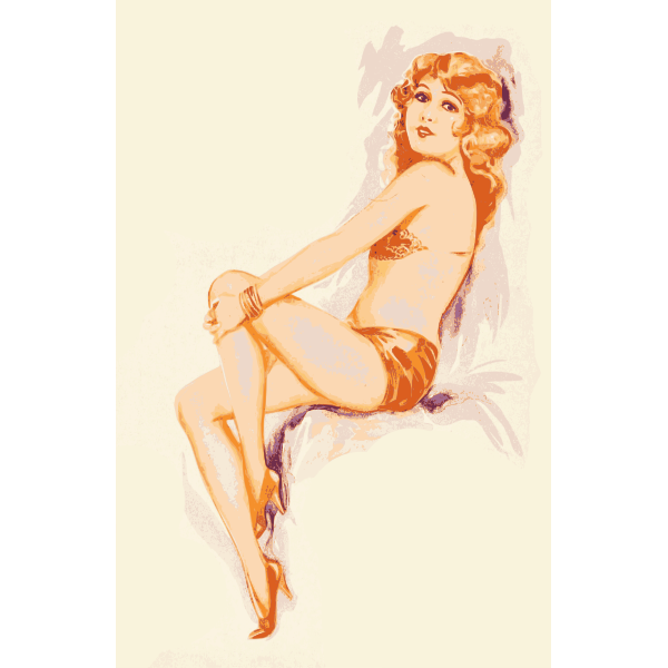SVG Pinup retro lady