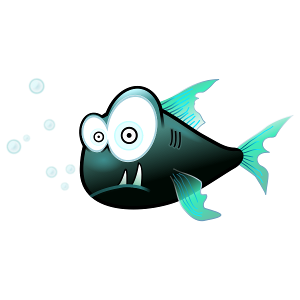 SVG Piranha fish vector