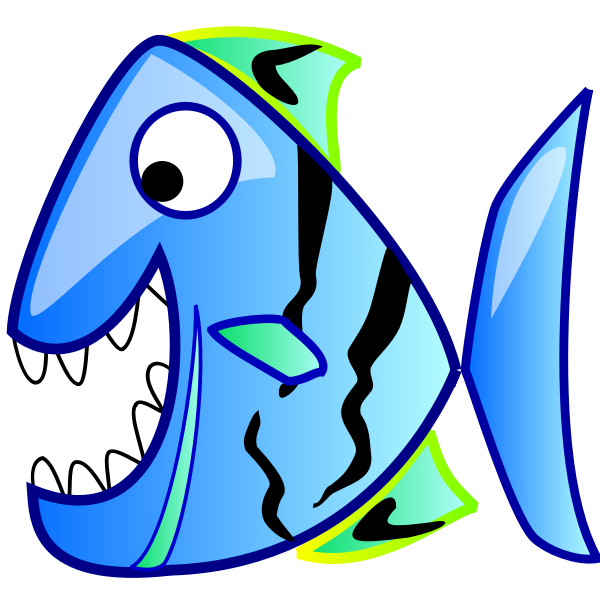 SVG Piranha in cartoon style
