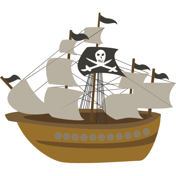 SVG Pirate boat image